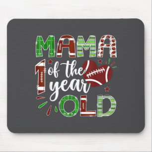 Mama des 1-jährigen Fußball-Erstgeburtstagsjungen Mousepad