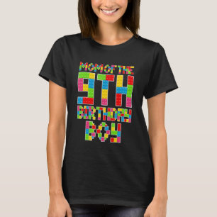 Mama des 9. Geburtstags Junge 9 Jahre alt Blockbui T-Shirt