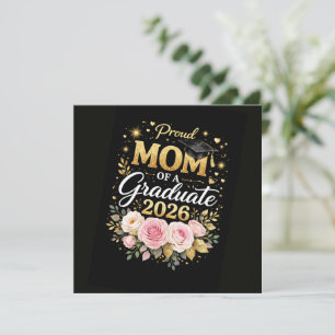 Mama des Absolventen 2026 Florales Abschluss-Shi Karte