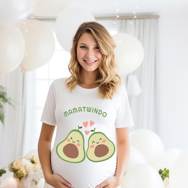 Mama des Avocado Gender Neutral Twins T-Shirt (Avocado Gender Neutral Twins Mom to be T-Shirt)
