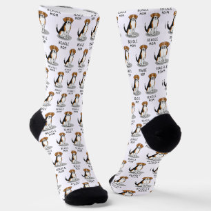Mama des Beagle (Tri-Farbe 3) Hunde Niedlich Hunde Socken