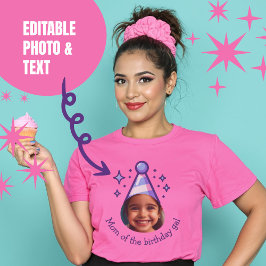 Mama des benutzerdefinierten Foto-Party für Geburt T-Shirt