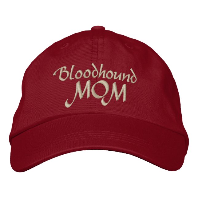 Mama des Bluthundes Bestickte Kappe (Vorderseite)