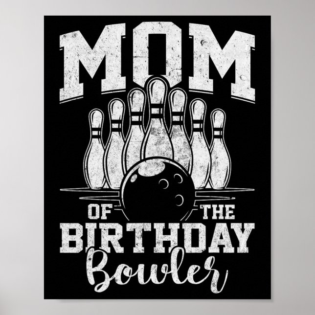 Mama des Bowler-Bowling-Party Poster (Vorne)