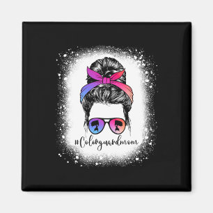 Mama des geblasenen Farbwäschers Life Messy Bun Fu Magnet