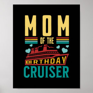 Mama des Geburtstags-Cruisers Lustiger Kreuzfahrt- Poster