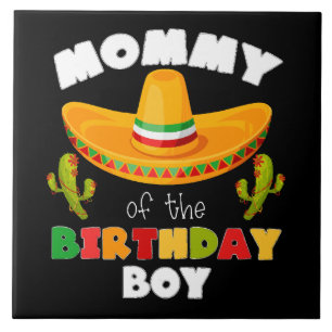Mama des Geburtstagsjungen Cinco de Mayo Fliese