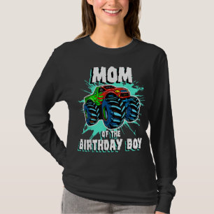 Mama des Geburtstagsjungen Monsters Truck Birthday T-Shirt