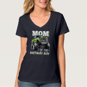 Mama des Geburtstagsjungen Monsters Truck Geburtst T-Shirt