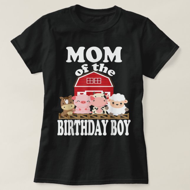 Mama des Geburtstagskinder-Zuchttieres T-Shirt (Design vorne)