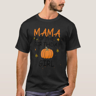 Mama des Geburtstagsmädchens Kürbis 1. Geburtstag T-Shirt