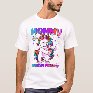 Mama des Geburtstagsprinzessin Mädchen Flossing Un T-Shirt