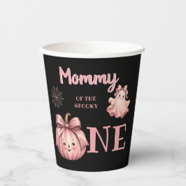 Mama des Grusligen Pinkoween Retro-Geist Pappbecher