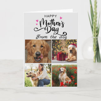 Mama des Hundes auf 4 Foto-Collage Muttertag Dankeskarte