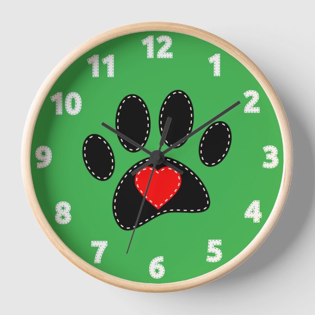 Mama des Hundes, die grün Zeichne Uhr (Vorderseite)