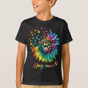 Mama des Hundes Spiral Dog Paws Prints Gefärbte Kr T-Shirt
