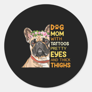 Mama des Hundes, vorübergehend Tattoos mit Tattooo Runder Aufkleber