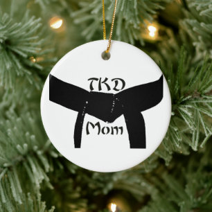 Mama des Kriegskunst-schwarzen Gurt-TKD Keramikornament