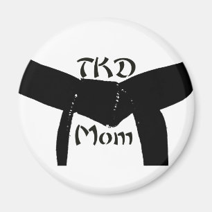 Mama des Kriegskunst-schwarzen Gurt-TKD Magnet