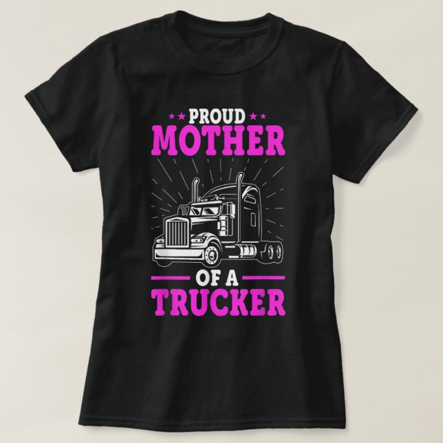 Mama des Lkw-Fahrers - Große Müttermaus T-Shirt (Design vorne)
