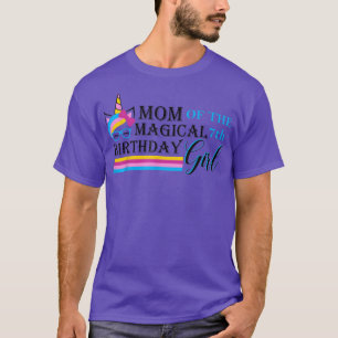 Mama des magischen 7. Geburtstagsmädchens Einhorng T-Shirt