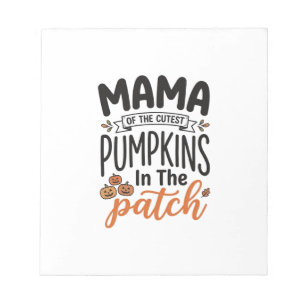 Mama des niedlichsten Kürbisse Herbst-Shirt-Design Notizblock