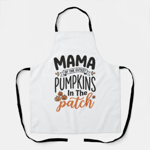 Mama des niedlichsten Kürbisse Herbst-Shirt-Design Schürze