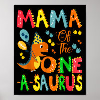 Mama des One-a-saurus 1. Geburtstags Boy Dinosauri