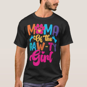 Mama des Pfoten-Mädchens Hunde-Familie passend T-Shirt