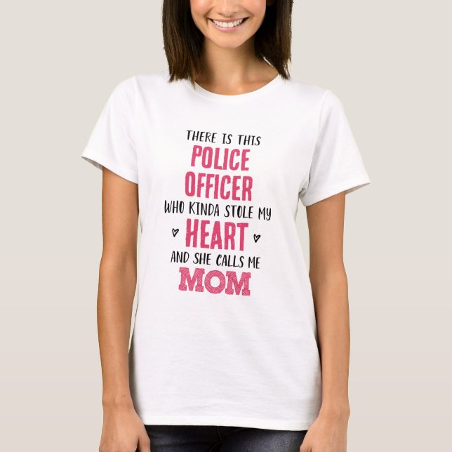 Mama des Polizeibeamten T-Shirt (Vorderseite)