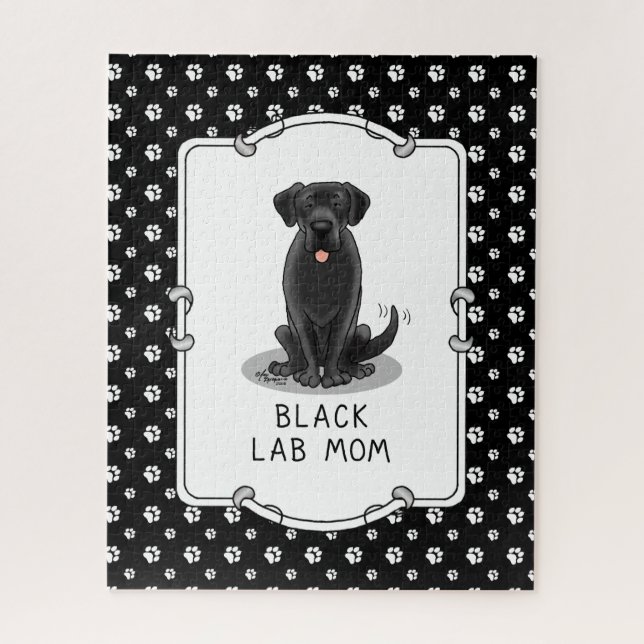 Mama des Schwarzen Labors (Labrador Retriever Mama (Vertikal)