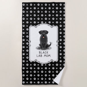 Mama des Schwarzen Labors (Labrador Retriever Mama Strandtuch