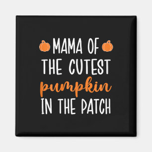 Mama des süßesten Kürbisses auf der Halloween-Part Magnet