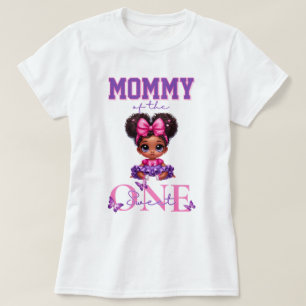 Mama des Sweet ONE Afro Baby Girl 1. Geburtstag T-Shirt