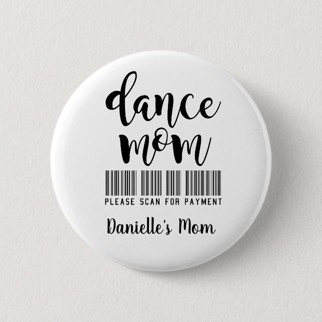 Mama des Tanzes - Prüfung auf Bezahlung Personalis Button (Vorderseite)