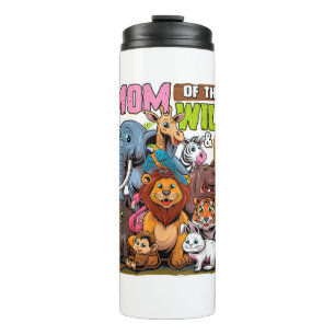 Mama des Tiergartens & 6 Zoo Thema Jungle Tier 6. Thermosbecher