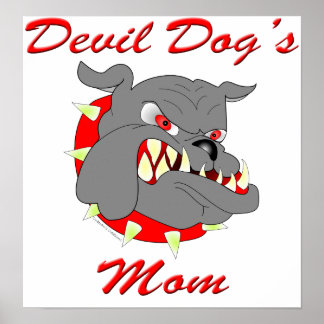 MAMA des USMC Devil Dog Poster