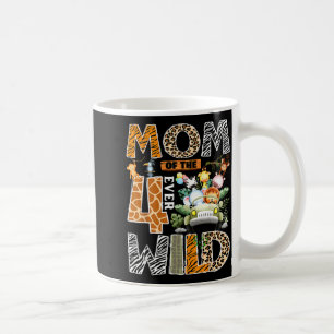 Mama des vier wilden Safari-Dschungel 4. Geburtsta Kaffeetasse