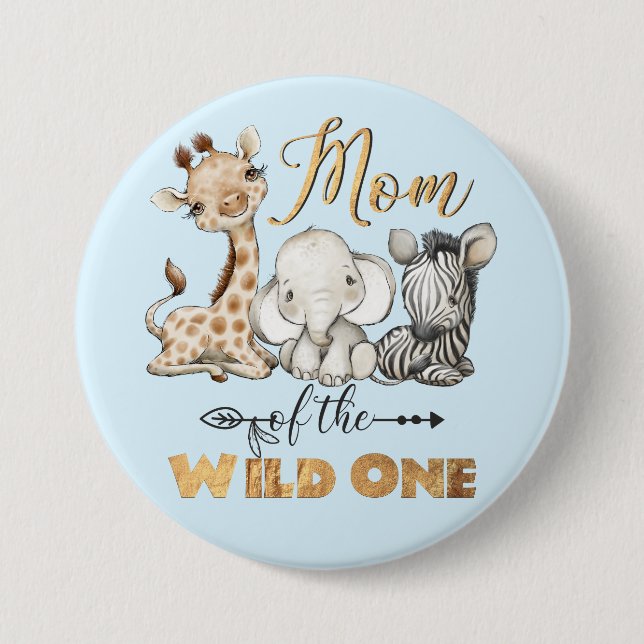 Mama des "Wild One Gold Foil"-Buttons Button (Vorderseite)