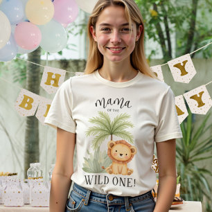 Mama des Wilden auf Dschungelsafari zum 1. Geburts T-Shirt