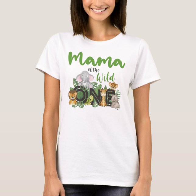 Mama des Wilden Jungle Safari-Tierspiel T-Shirt (Vorderseite)