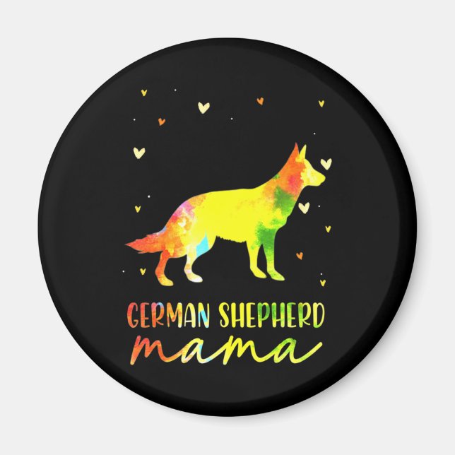 Mama Deutscher Schäferhund Magnet (Vorne)