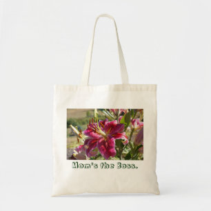 Mama: Die Boss-Tragetaschen Pink-Lily-Blume Tragetasche