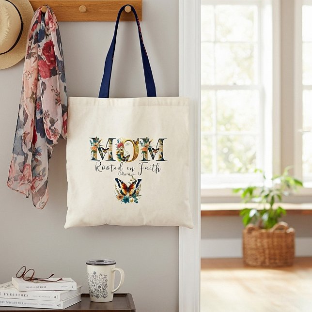 Mama, die in blumengeschmiedeten Glaubenssätzen wu Tragetasche (Von Creator hochgeladen)