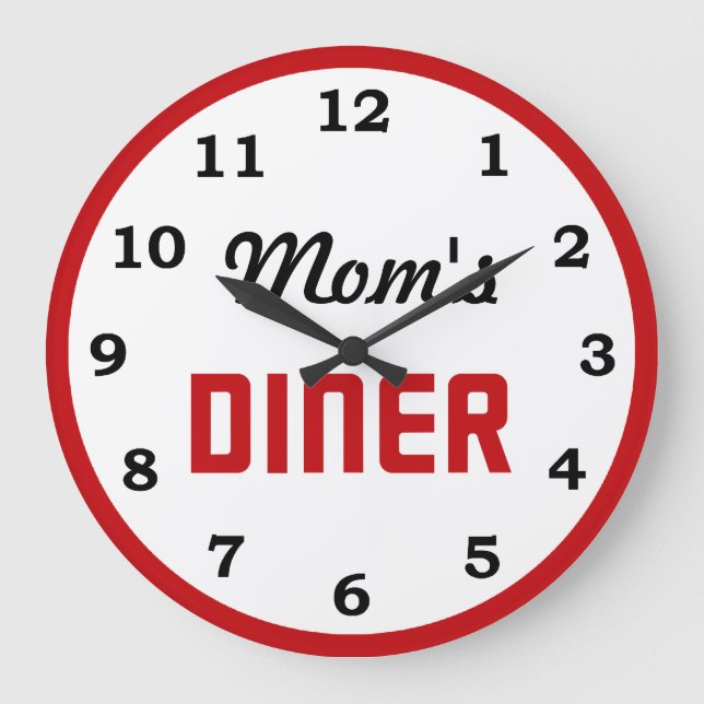 Mama Diner Große Wanduhr (Vorderseite)