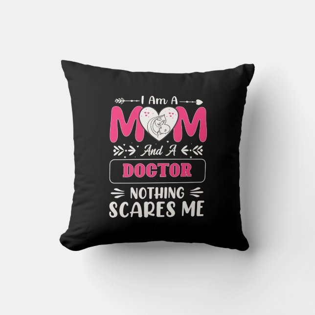 Mama Doktor, Funny Doctor Mama Kissen (Vorderseite)