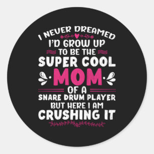 Mama Drummer Drummer Drumming Runder Aufkleber