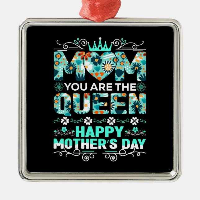 Mama, du bist die Königin Ornament Aus Metall (Vorne)
