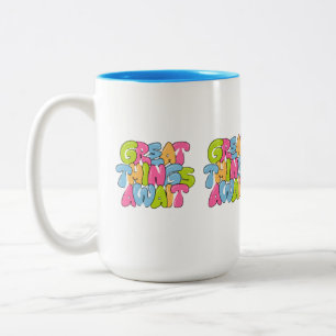 "Mama, du bist ihr Flügel" Zwei-Tonen-Tasse - schö Zweifarbige Tasse