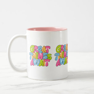 "Mama, du bist ihr Flügel" Zwei-Tonen-Tasse - schö Zweifarbige Tasse